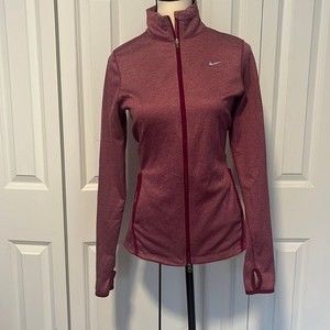 NWOT Nike Dri-Fit Red Full Zip Up Athletic Running Jacket size small